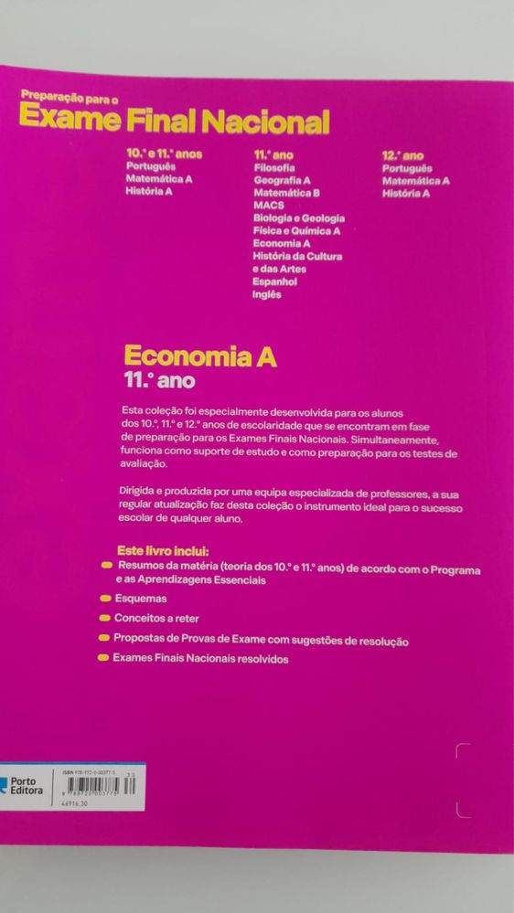 Livro preparação exame Economia A: resumos, exames e soluções