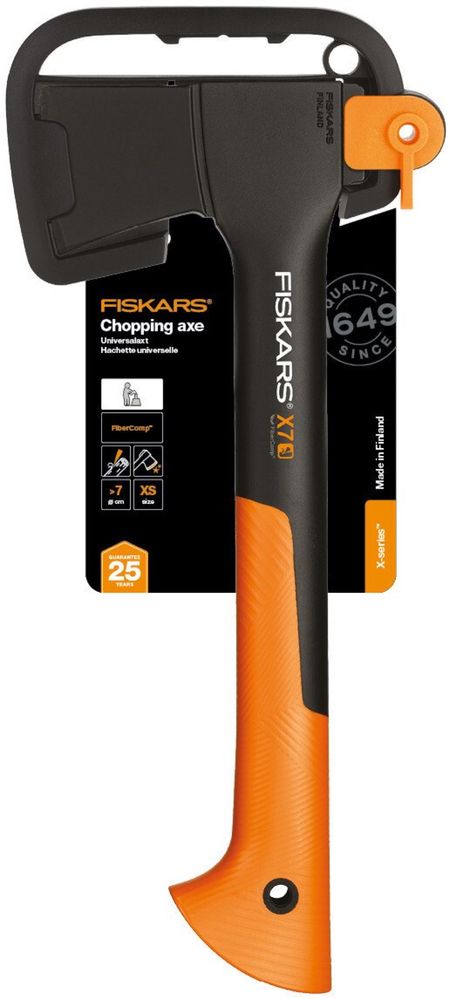 Сокира Fiskars x7 + точило для сокир і ножів X-sharp