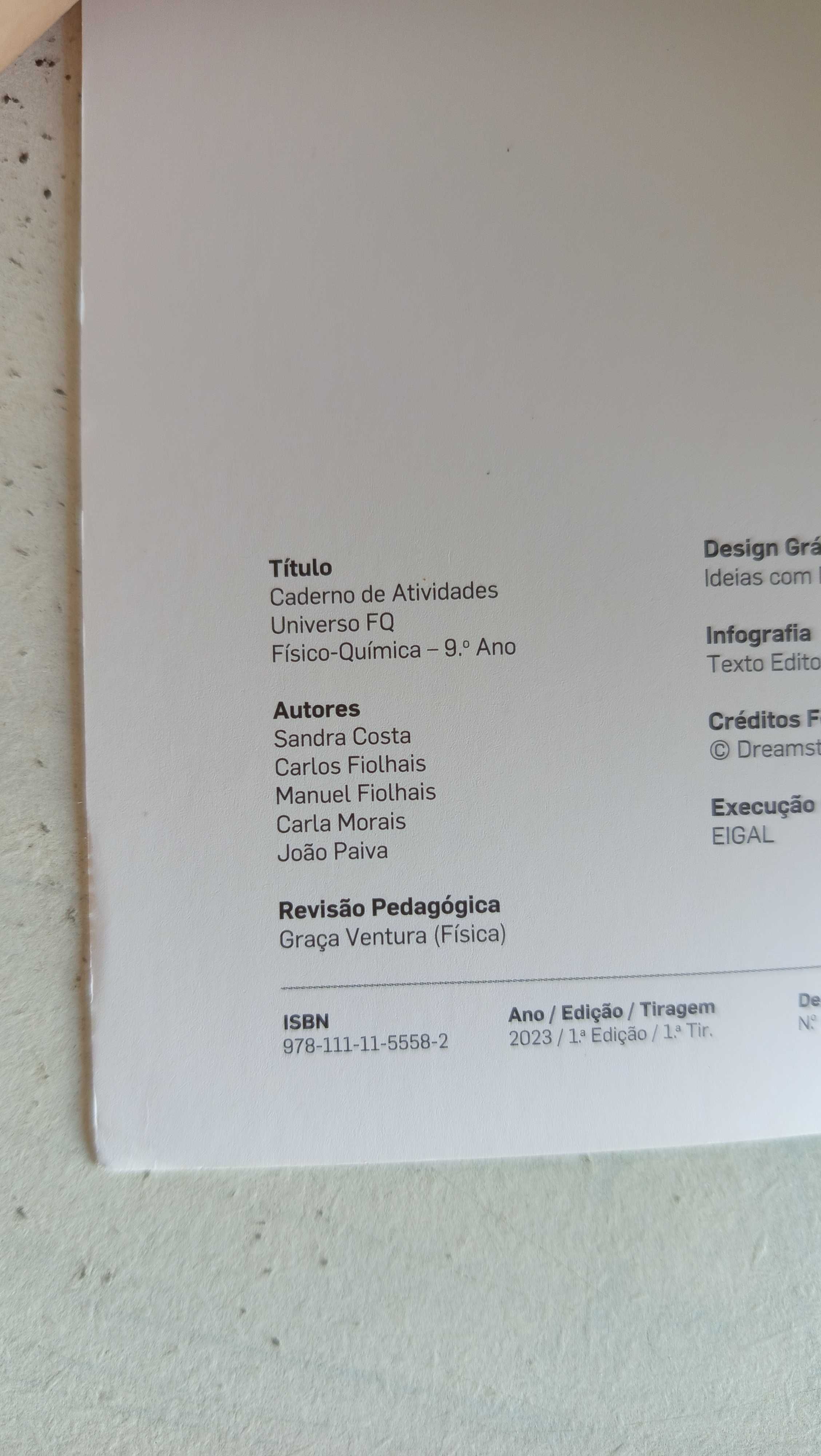 Caderno de Atividades Físico-Química 9º ano