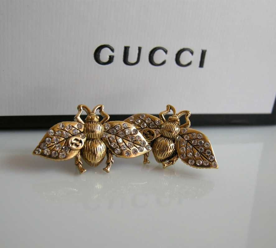Gucci Fly Bee brass Earring kolczyki pszczółki