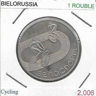 Bielorrússia - - - 1 Rouble - 2006 - - - Ciclismo - - - Moeda Proof
