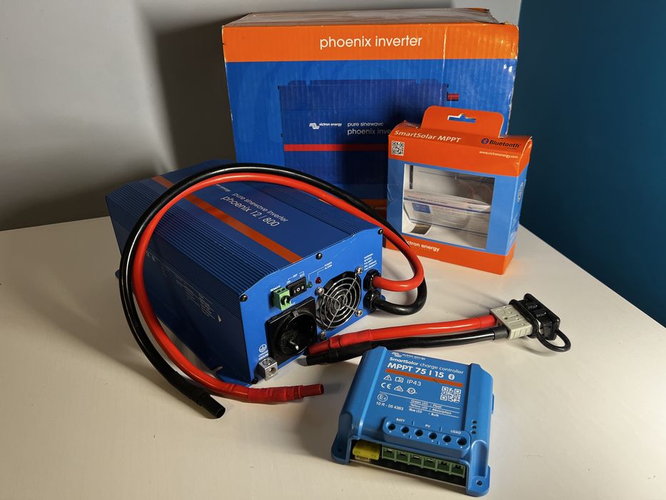 Victron czysty sinus 12V 800W-1600W + ładowarka MPPT 75V/15A