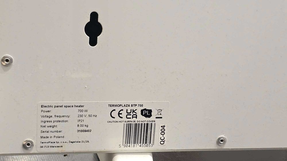 Grzejnik elektryczny na podczerwień Termoplaza STP700 700W