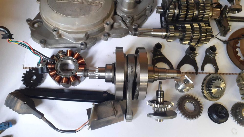 ktm sxf 250 glowica kartery wal magneto stator kola wtrysk lagi