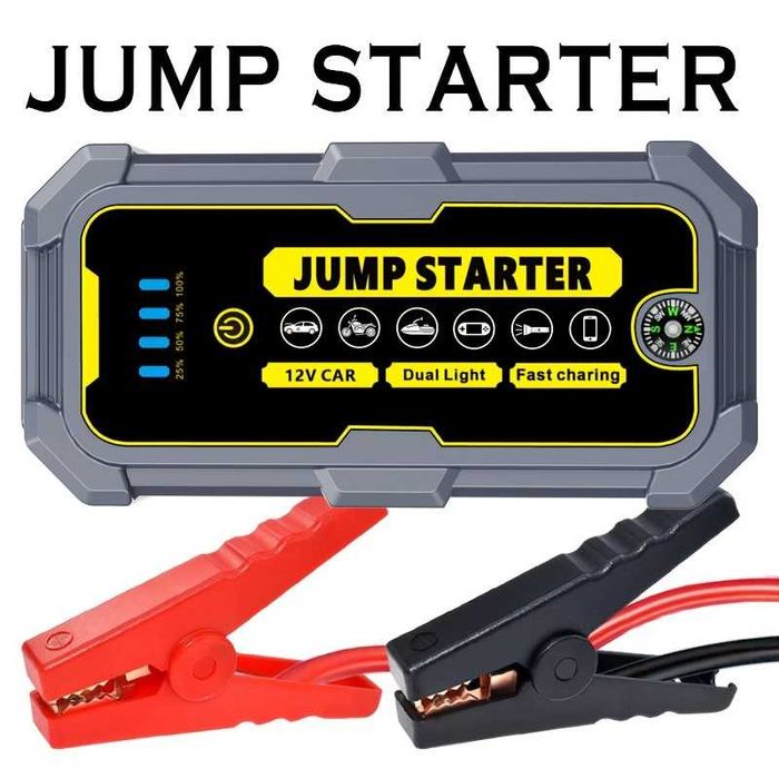 Пускозарядний пристрій Бустер для авто JUMP STARTER A1 1500A, 22200mWh