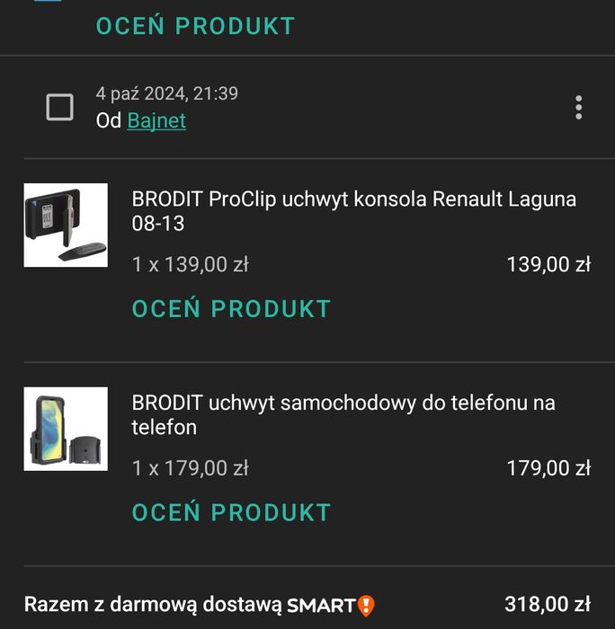 Uchwyt do telefonu BRODIT Proclip Renault Laguna 3