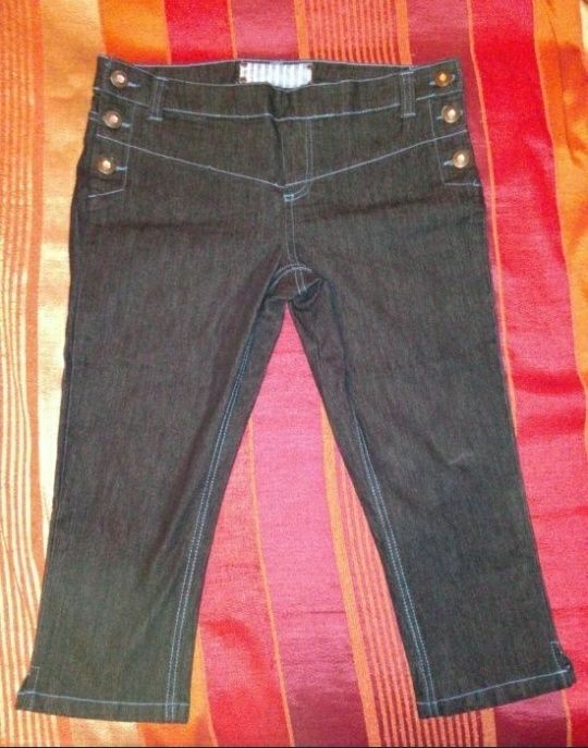 Джинсовые бриджи для беременных