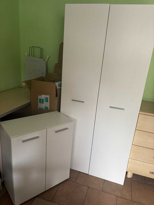 Białe Szafa + szafka