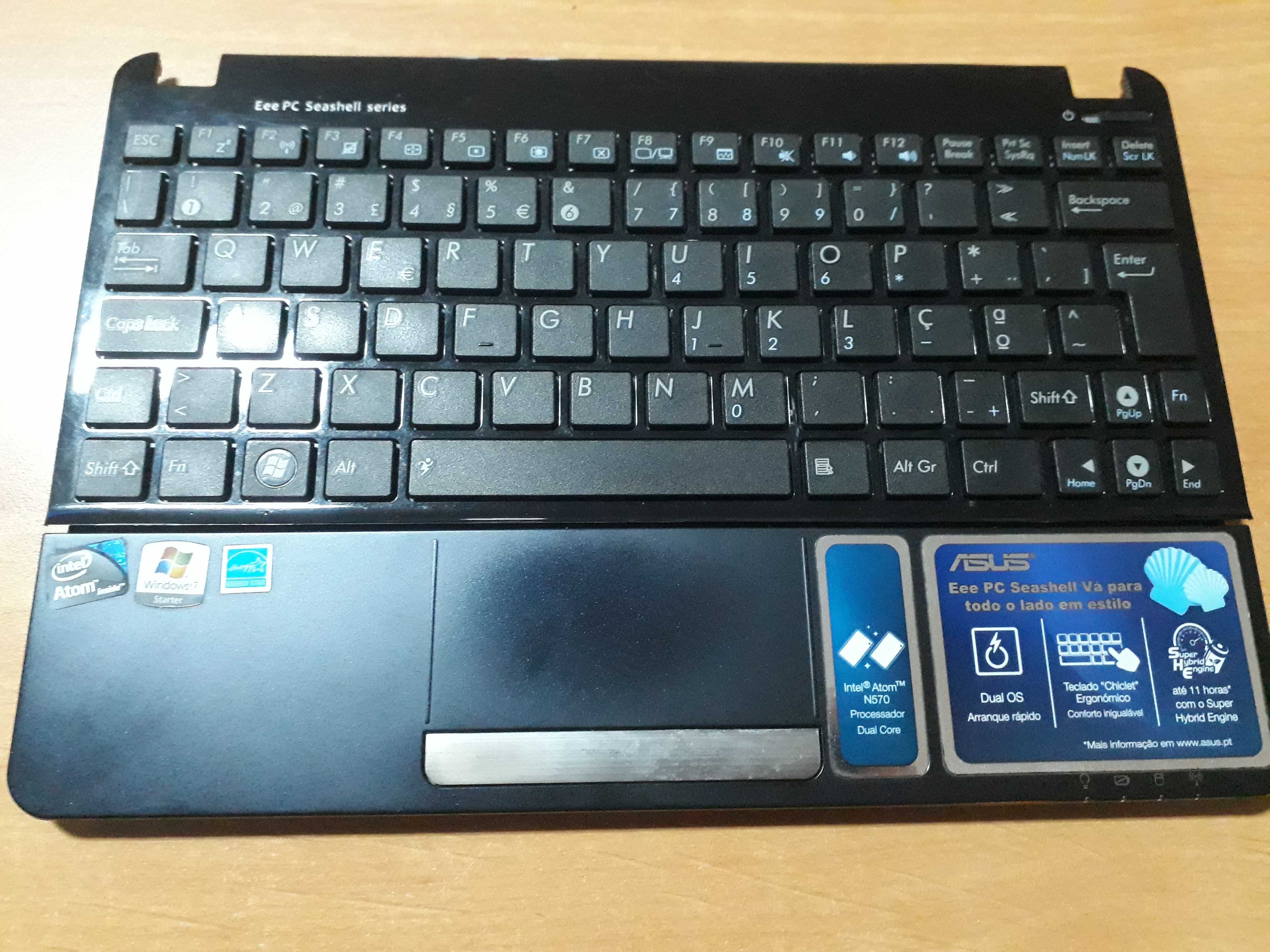 Teclado Asus EEE seashell e trackpad