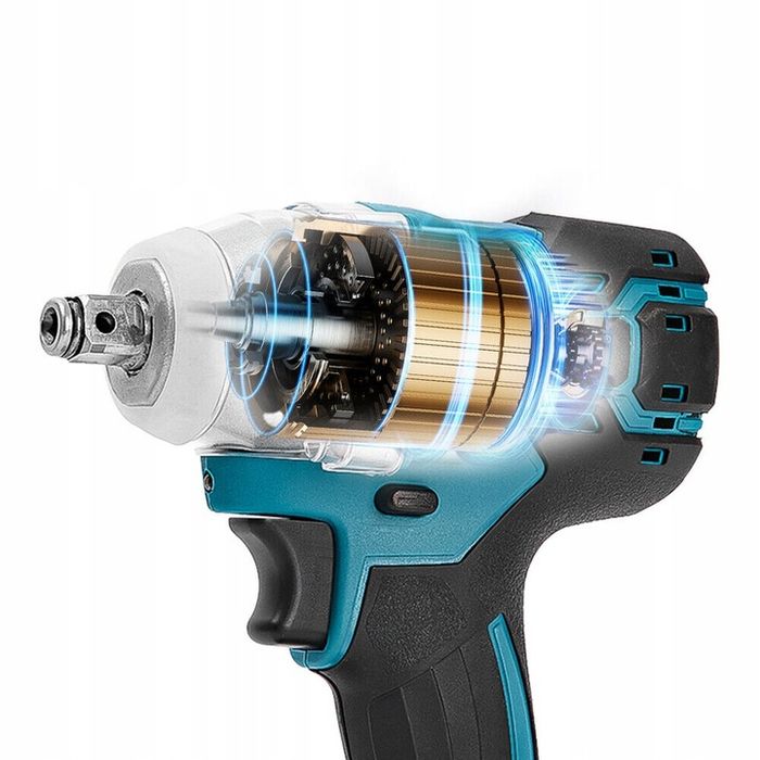 Klucz Udarowy Do Makita 21v 520nm Elektryczny 6000mah+2*aku