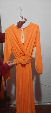 Vestido cor laranja