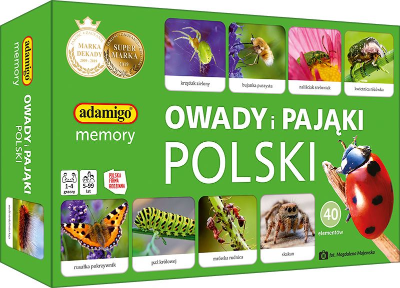 Gra Memory Owady I Pająki Polski Adamigo