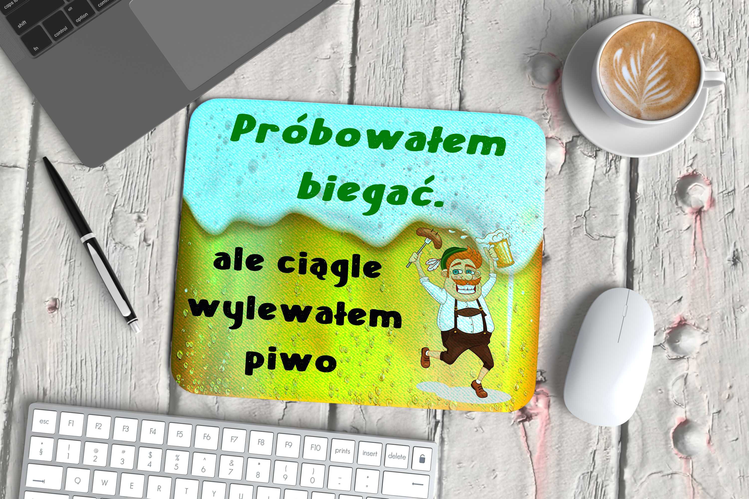 Podkładka pod mysz, śmieszny tekst, grafika