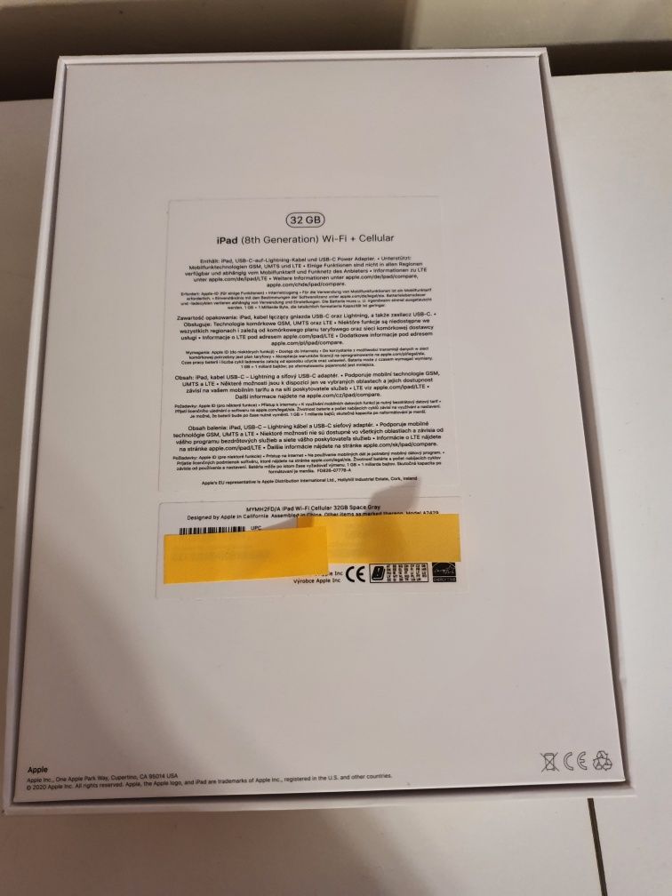 Apple iPad 10.2, z modem LTE, wi-fi,32 GB jak nowy