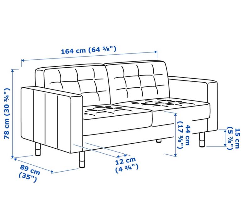 Sofá LANDSKRONA 2 lugares IKEA