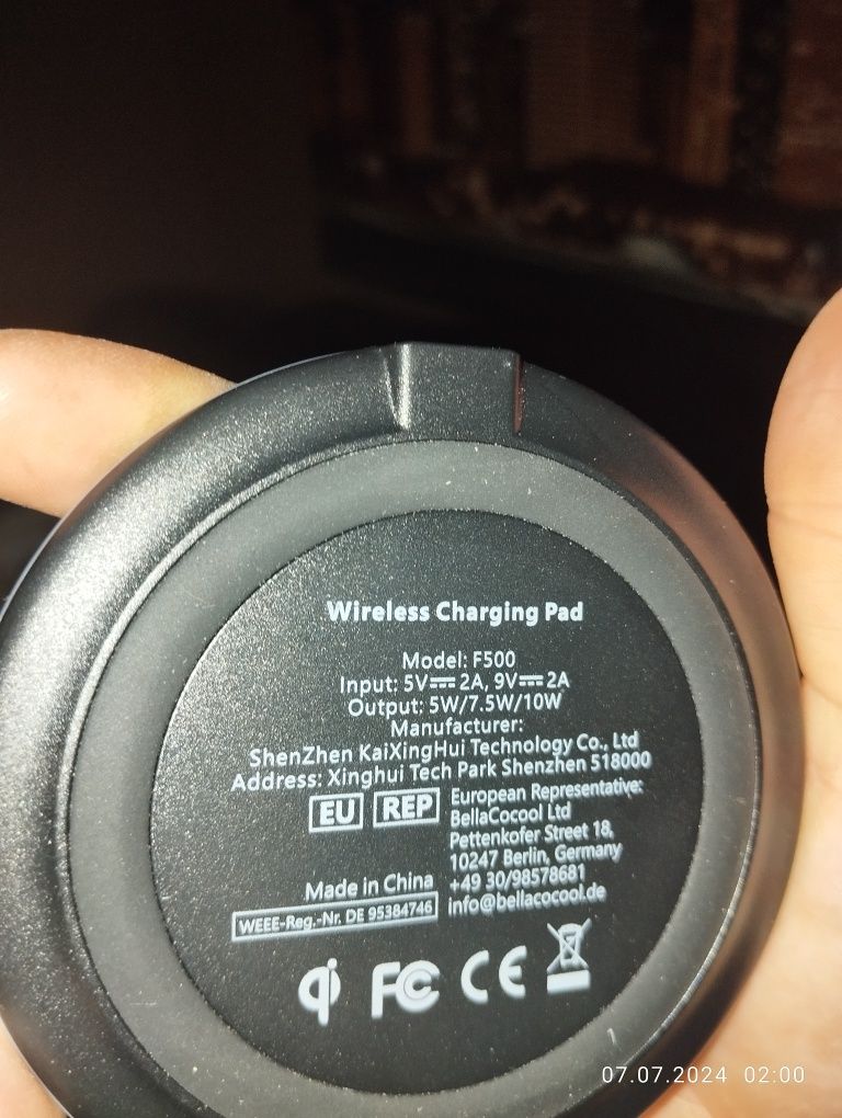 Yootech F500 USB Type C Pd Qi-Certified 10W Max зарядний пристрій