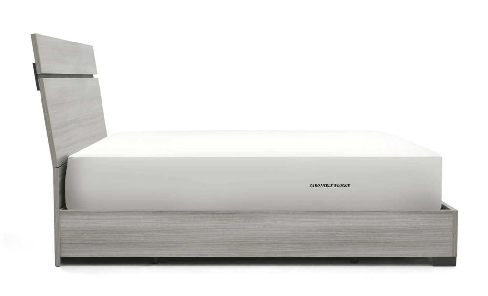 Łóżko 180 panel Kolekcja Minimalistyczna szare OFERTA SPECJALNA