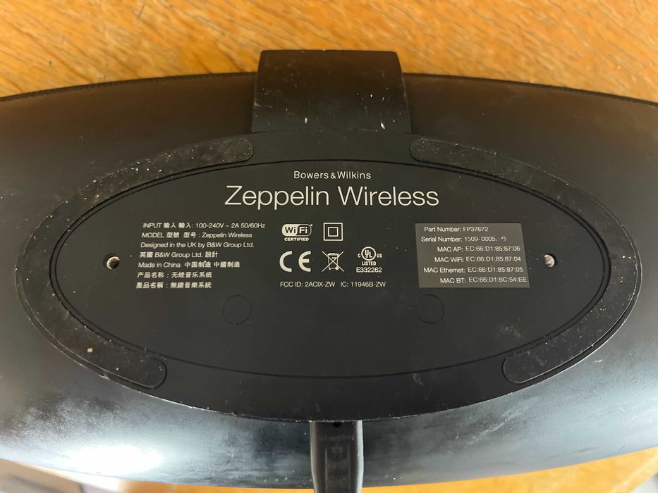 Bowers & Wilkins Zeppelin Wireless, AirPlay, Bluetooth