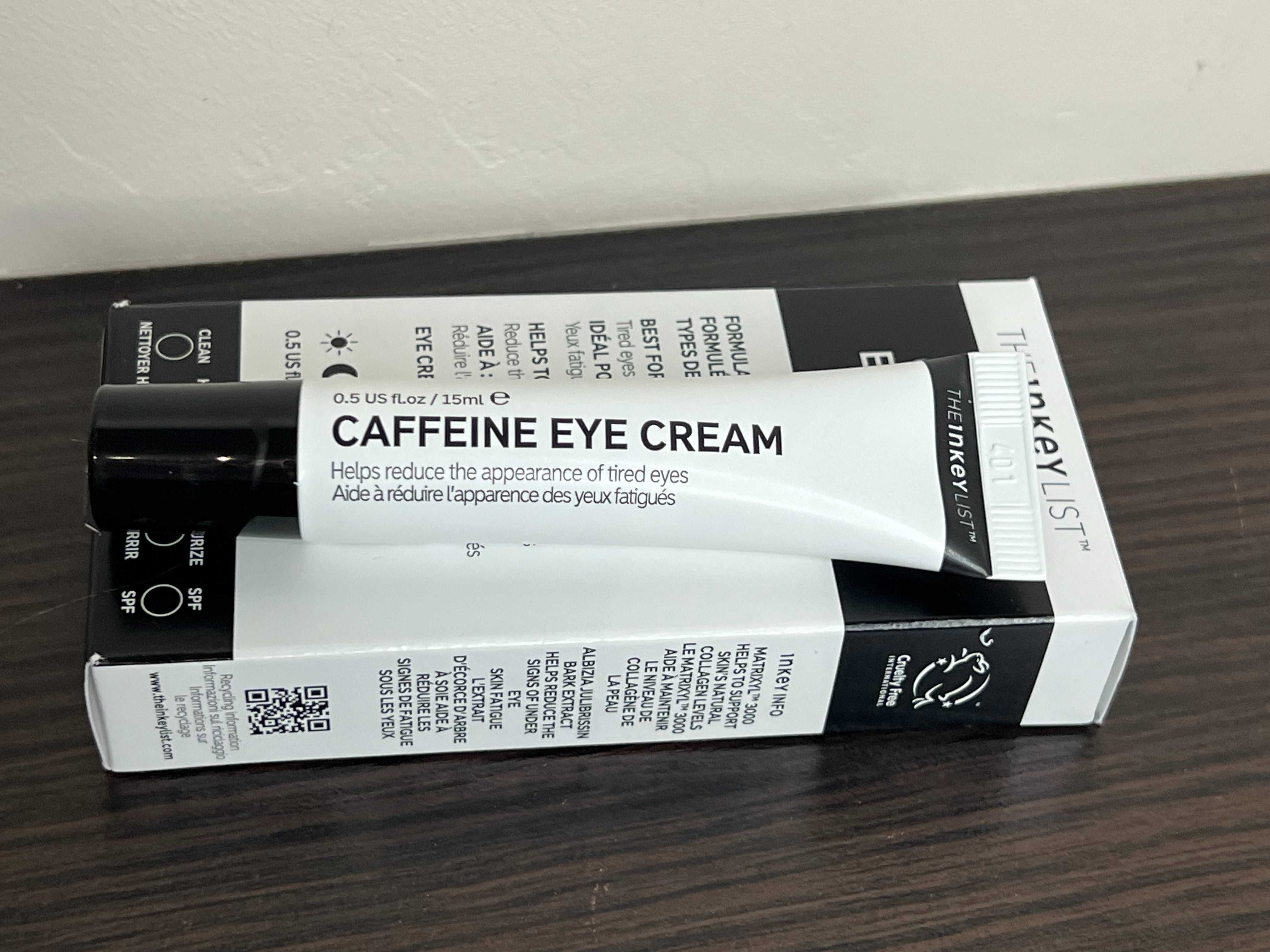 THE INKEY LIST caffeine EYE crea Krem pod oczy z kofeiną 15ml nowy