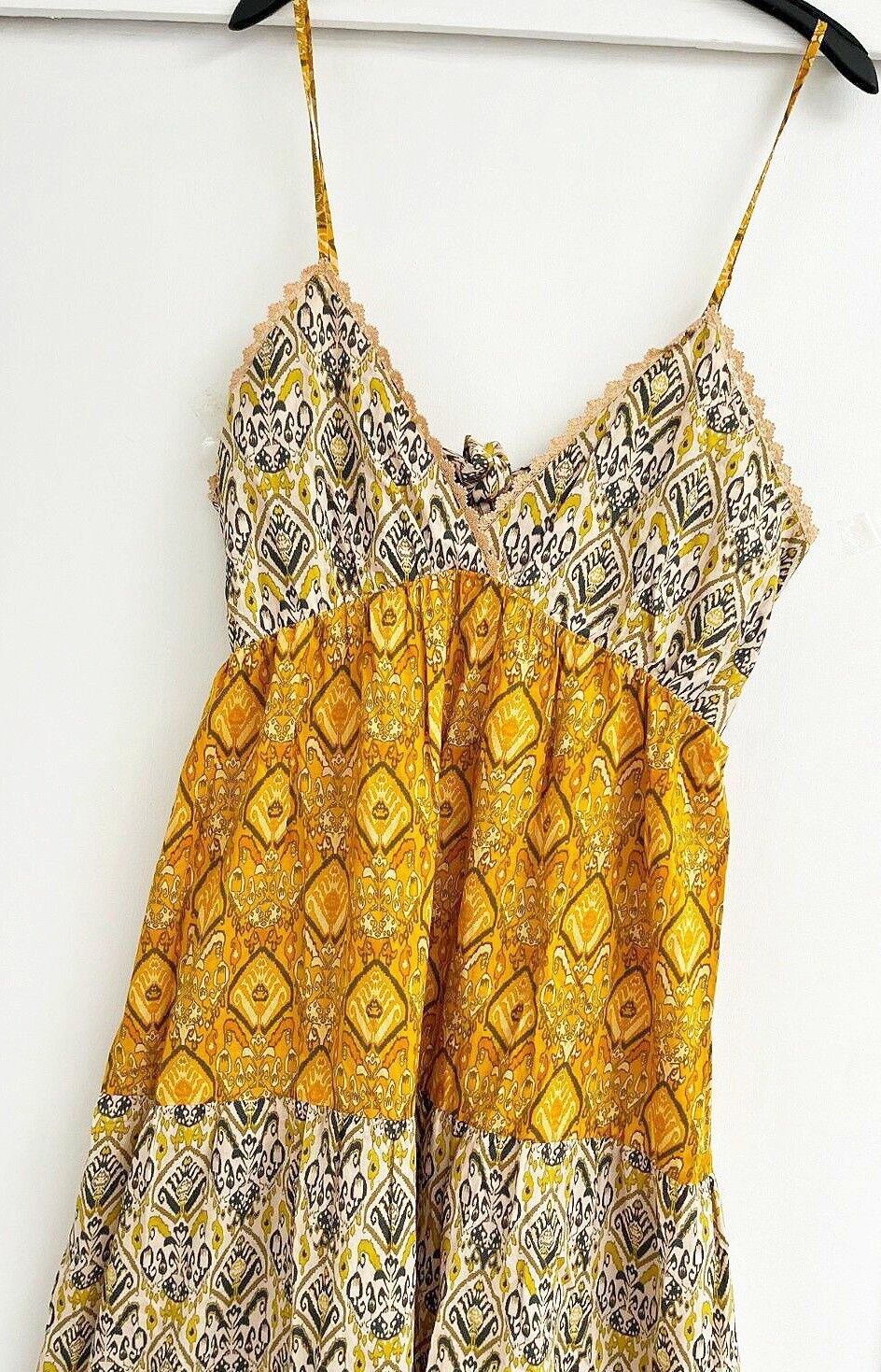NOWA 34 XS ZARA sukienka bawełna print wzór boho długa wielokolorowya