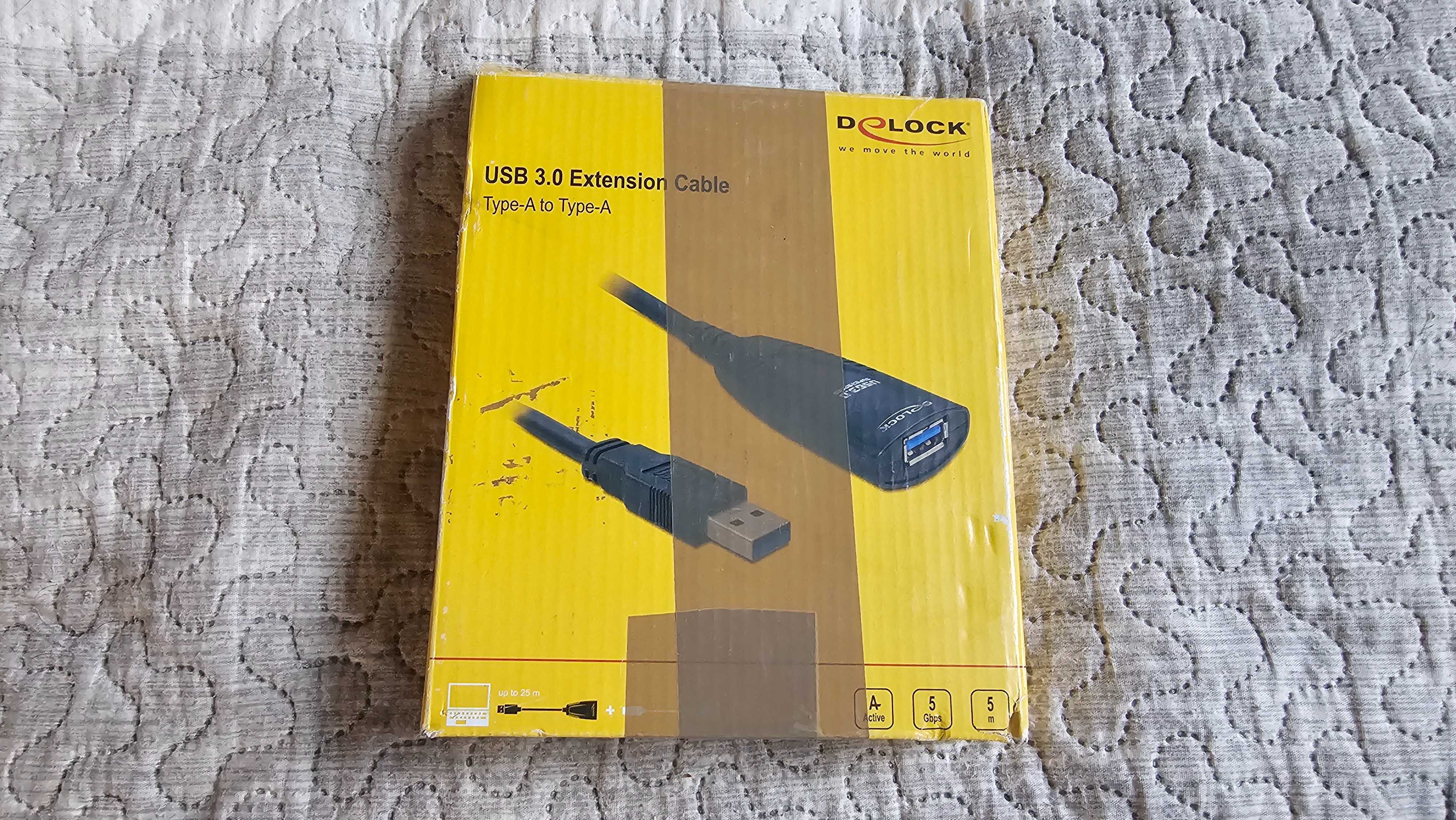 Kabel USB-A męski - żeński 5Gbps przedłużacz USB 3.0 aktywny 5m Delock