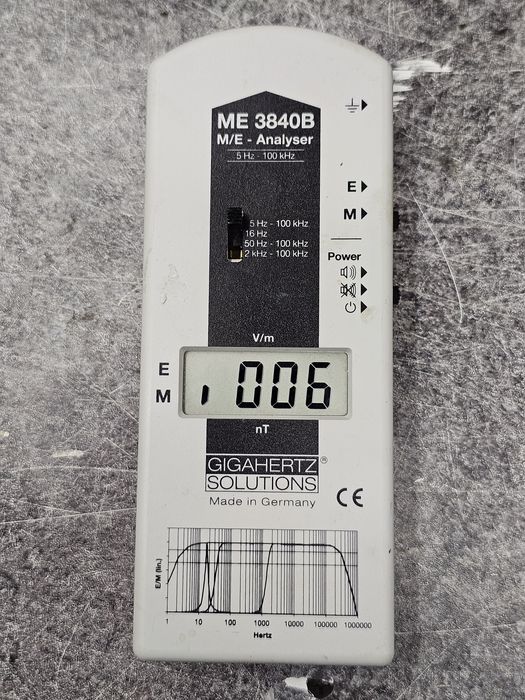 Miernik pól EMF Gigahertz Solutions ME3840B – E/M Analyser 5 Hz–100 kH