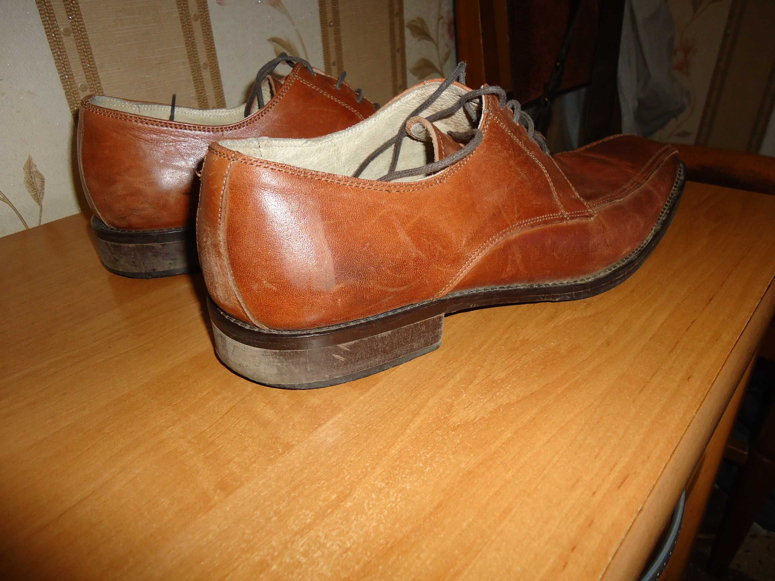 Мужские кожаные туфли , размер 44(30), Италия