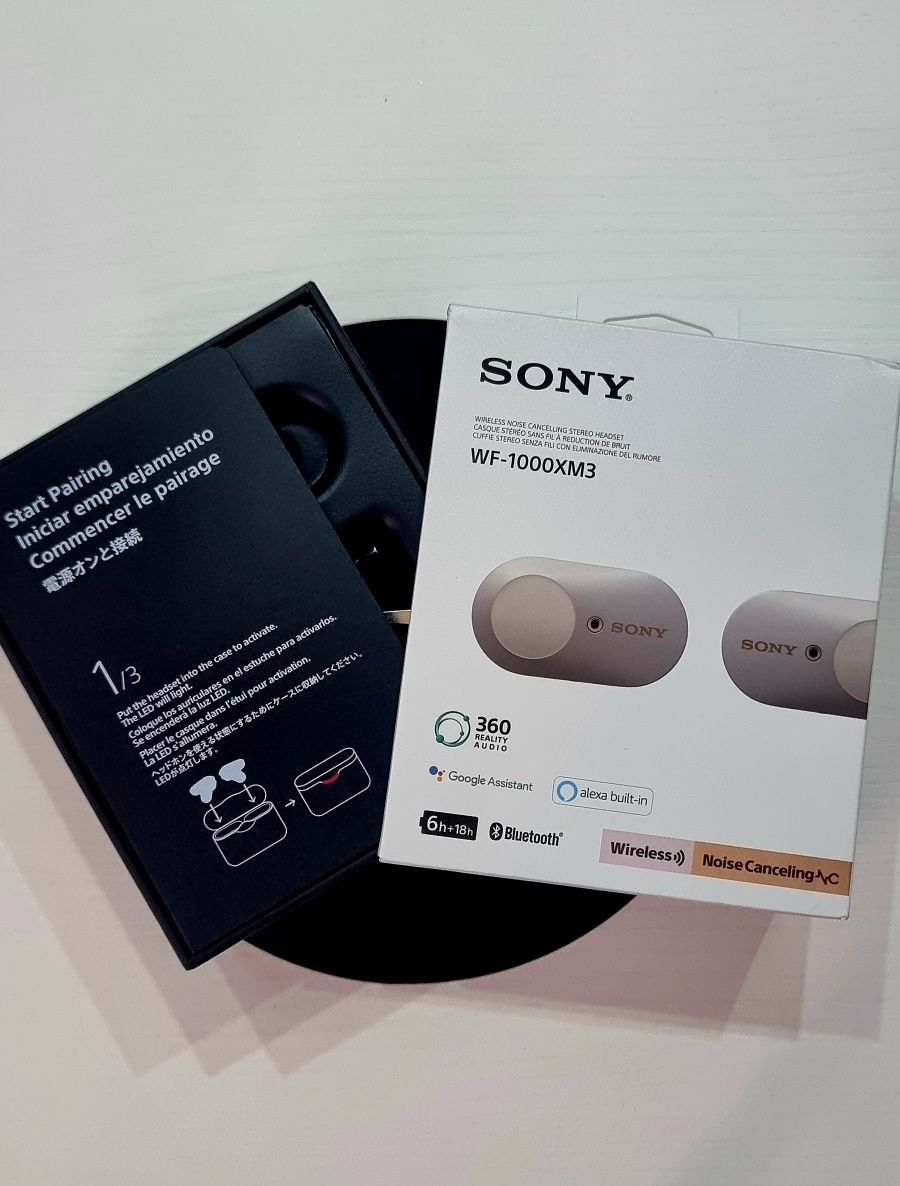 Auriculares Sony True Wireless WF-1000XM3 em excelente condições!
