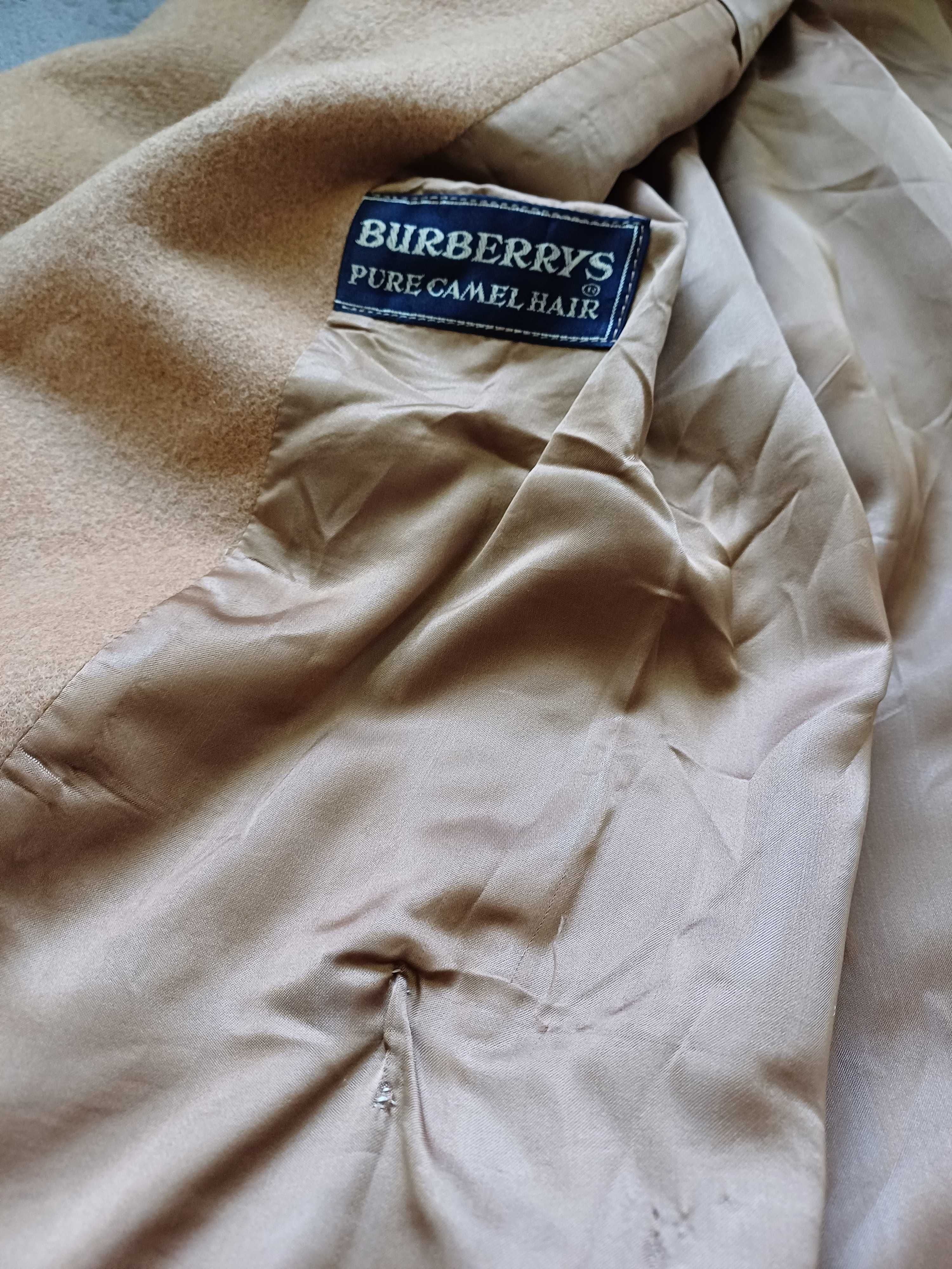 Burberrys szlafrokowy płaszcz vintage wełna wielbłądzia rozmiar M