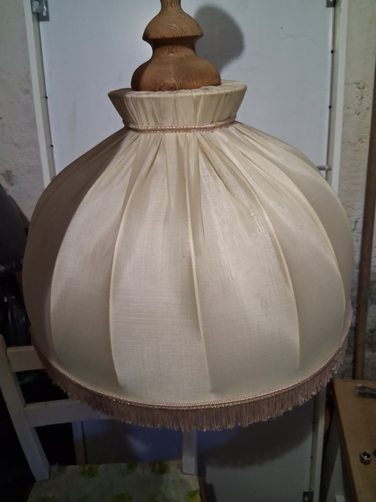 Lampa  PRL klosz abażur żyrandol