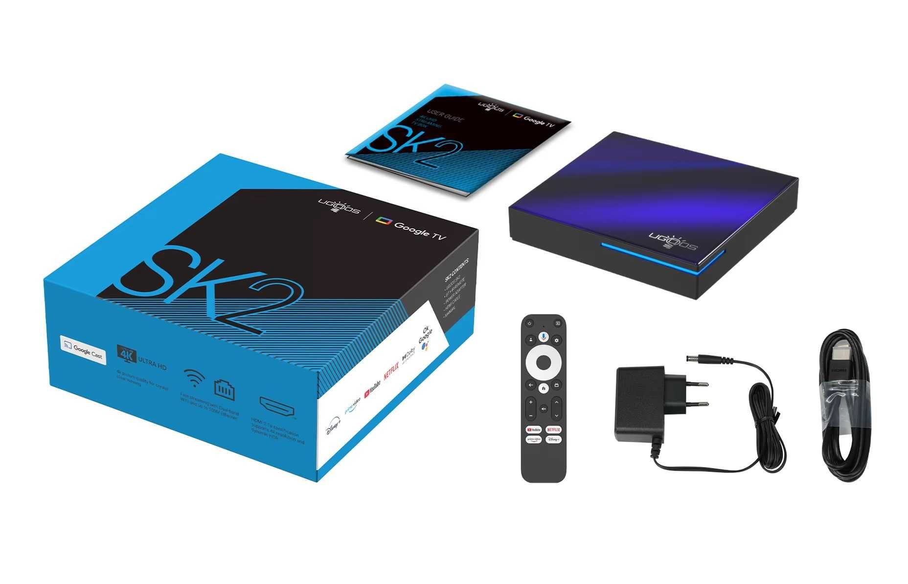 Смарт приставка Ugoos SK2 Google TV Realtek RTD1325 4G/32GB