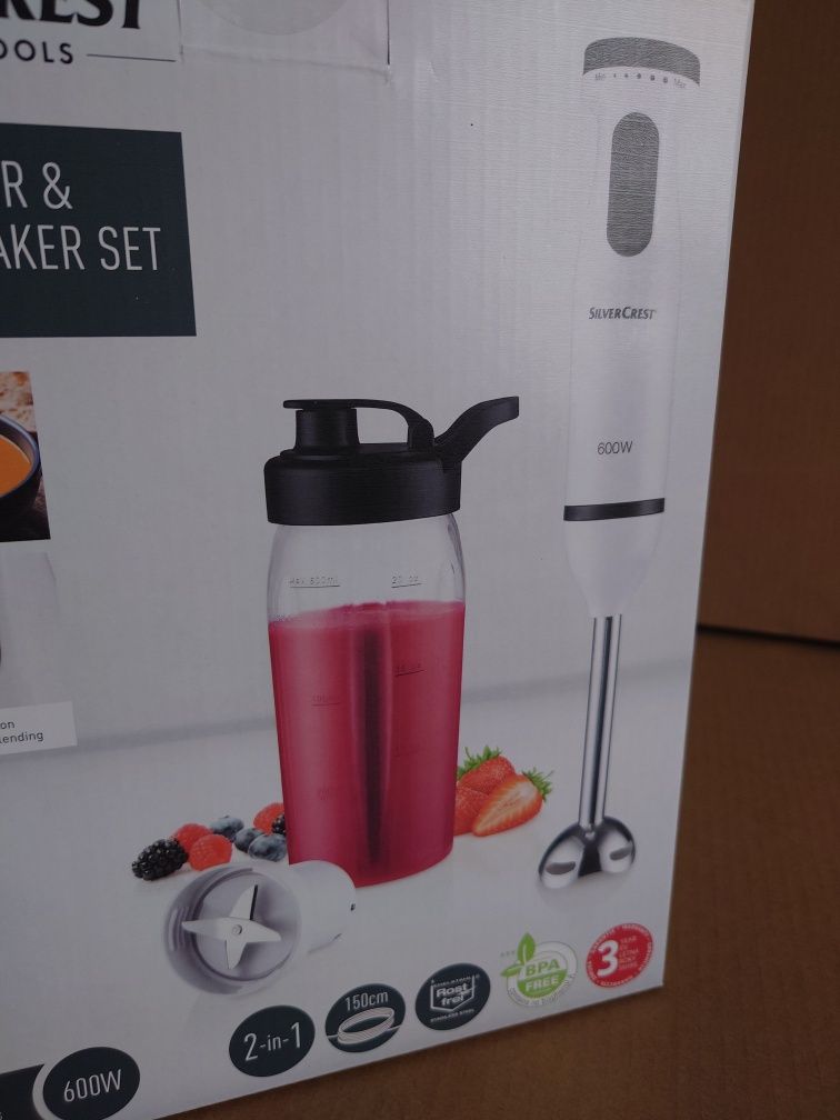 Blender ręczny Kubek 700ml do Smoothie Wielofunkcyjny SilverCrest 600W