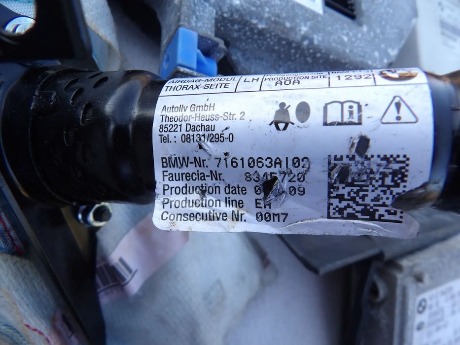 BMW PODUSZKA AIRBAG FOTELA KIEROWCY - 7161063