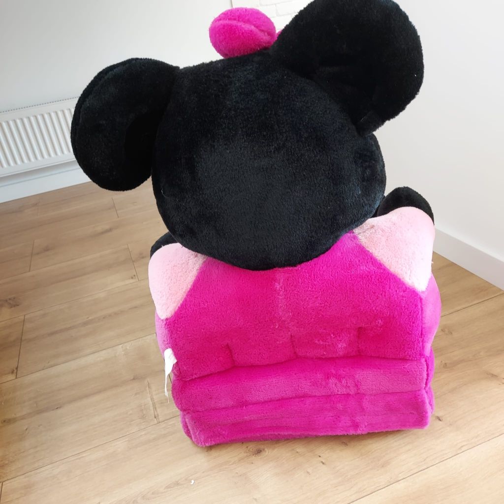 Fotel pluszowy Myszka Miki rozkładany