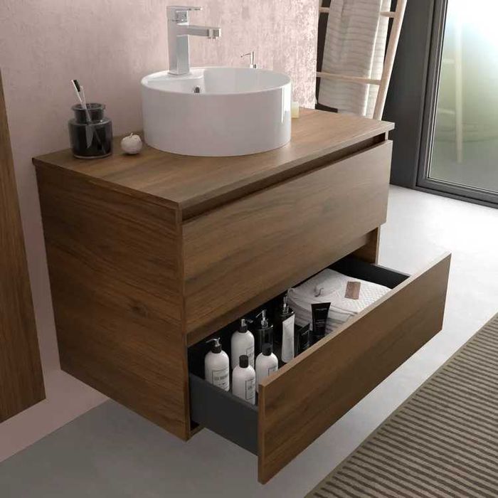 Movel WC Casa de Banho Suspenso 80cm com Lavatório Incluído NOVO