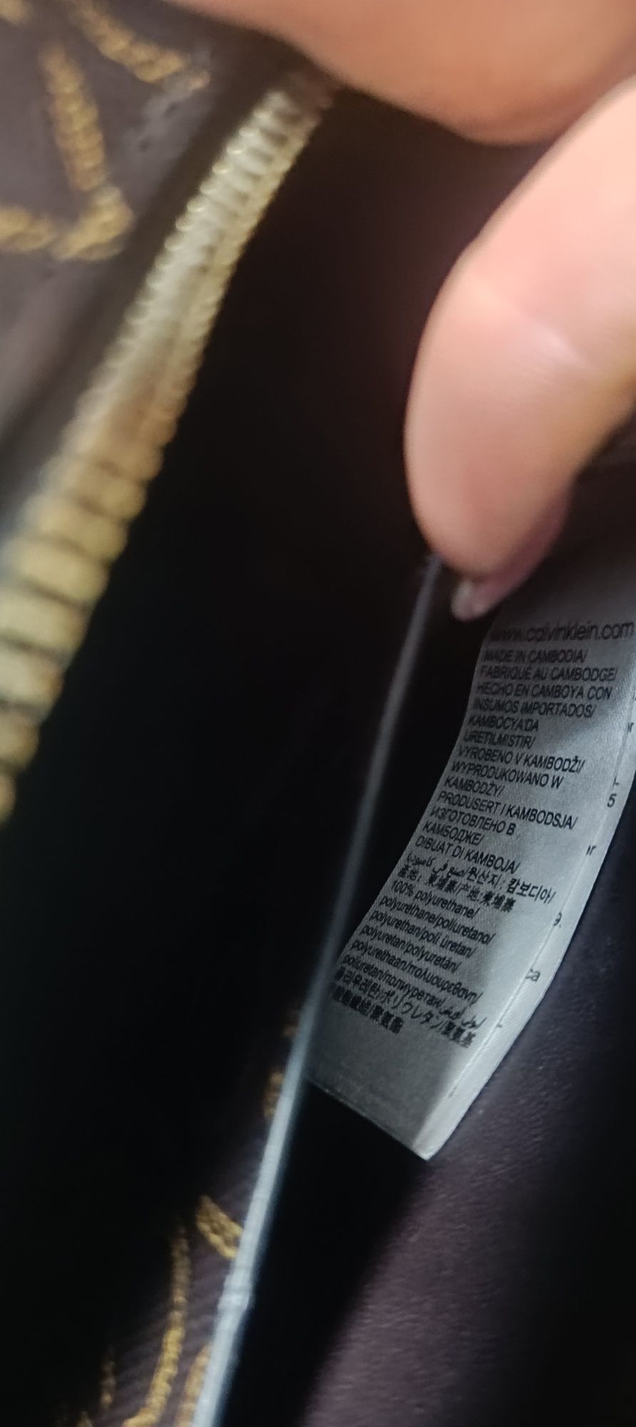Torebka mała monogram Calvin Klein brąz
