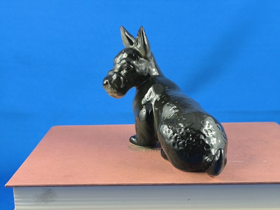 Terier Łomonosow LFZ #pies #porcelana #ozdoba #dekoracja #ZSRR #Rosja