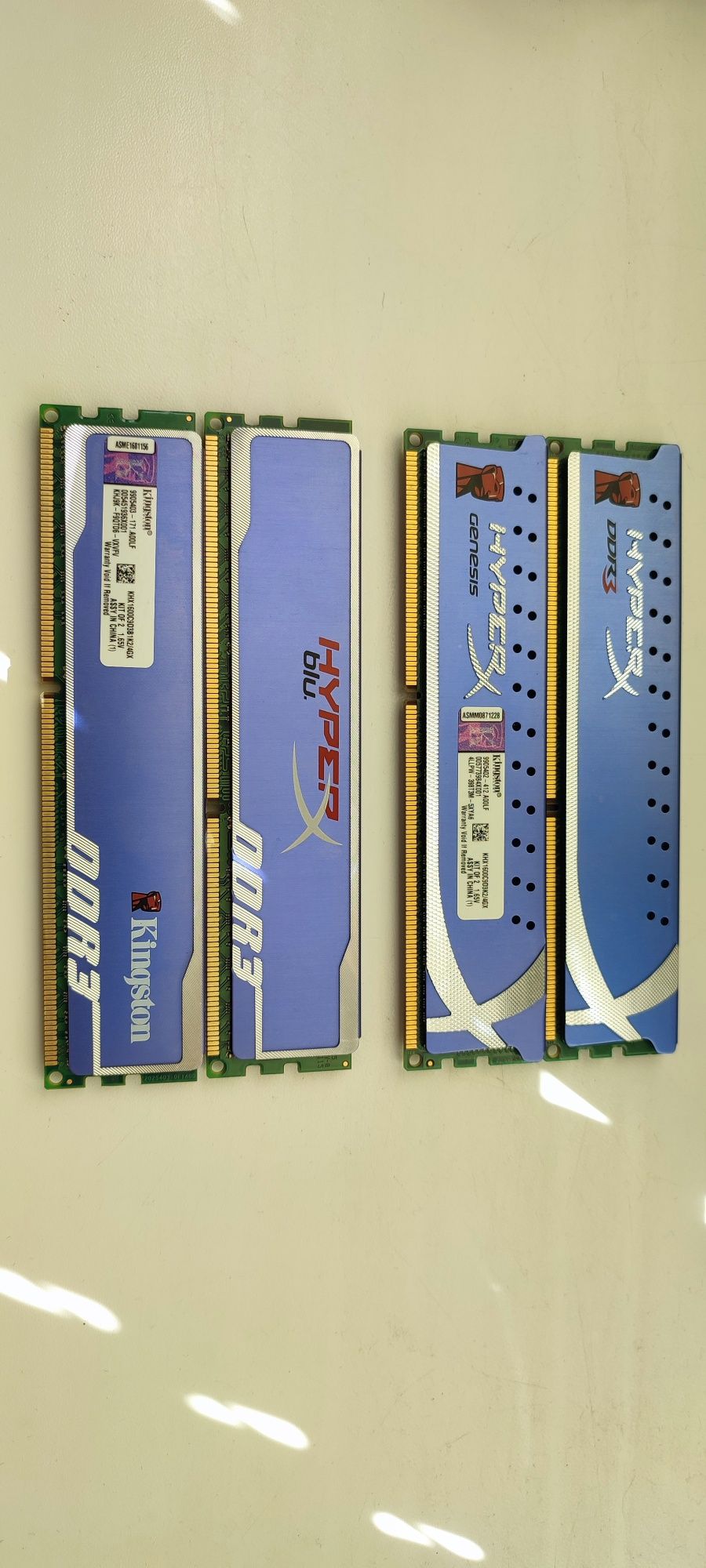 DDR 3 Kingston  hyper x 4шт x 2GB, якісна оперативна пам'ять