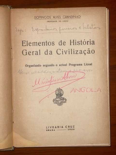 Livro Antigo – Elementos de História Geral da Civilização