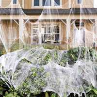 Dekoracja Halloween pająk pajęczyna  Bawełna