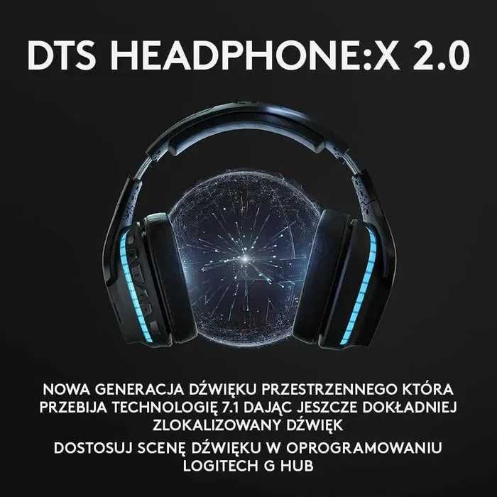 Słuchawki bezprzewodowe z mikrofonem Logitech G935 jak nowe