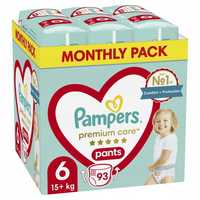 Pieluchomajtki Pampers Premium Care 6 93 sztuk 15+ kg Miesięczny Zapas