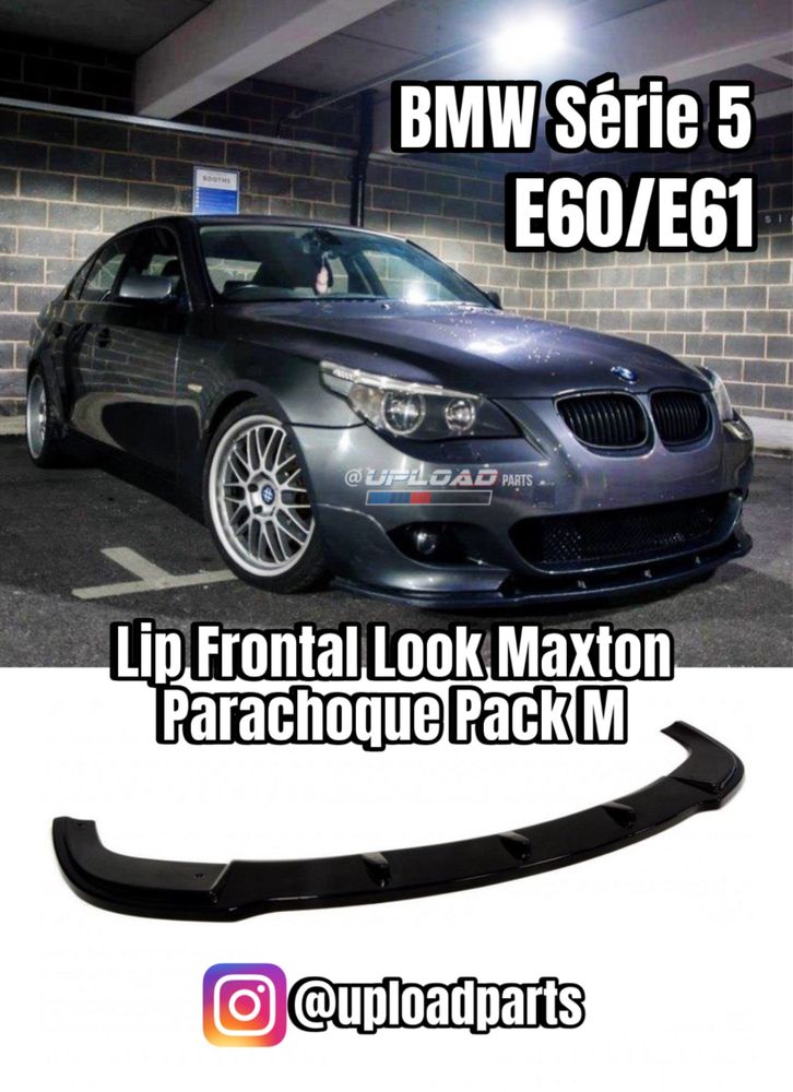 BMW E60 E61 - Lip Frontal Look Maxton Splitter Lamina Aba Serie 5