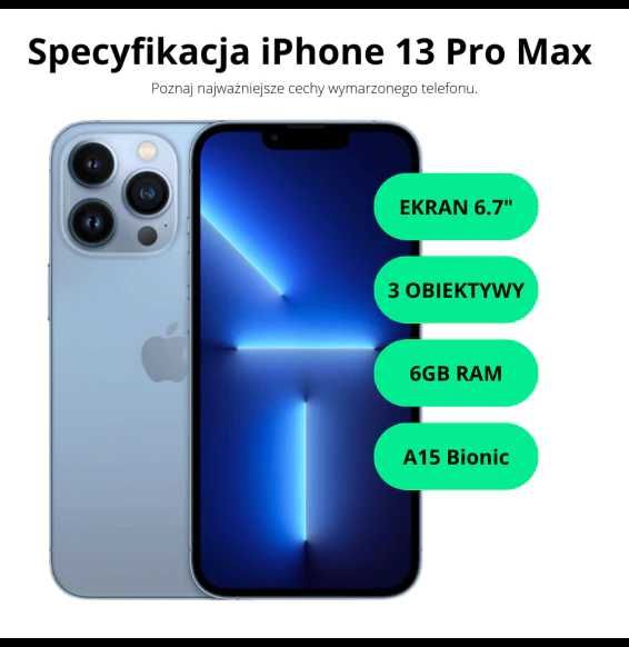 **HIT** iPhone 13 Pro Max 256GB Sierra Blue/Gwarancja 24mies /Raty 0%