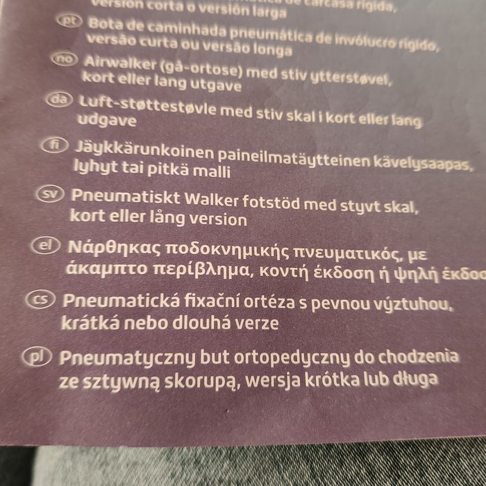 Orteza, but ortopedyczny lewy rozm ,, s,,