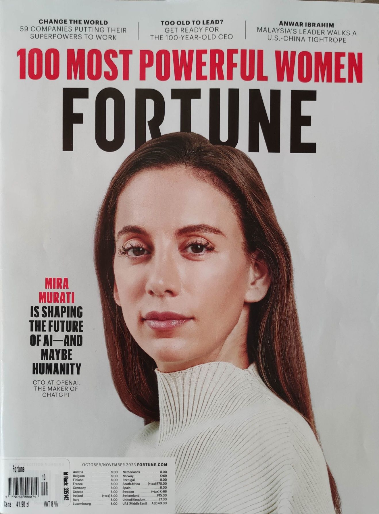 Magazyn Fortune US 100 kobiet biznesu, AI, OpenAI Mira Murati