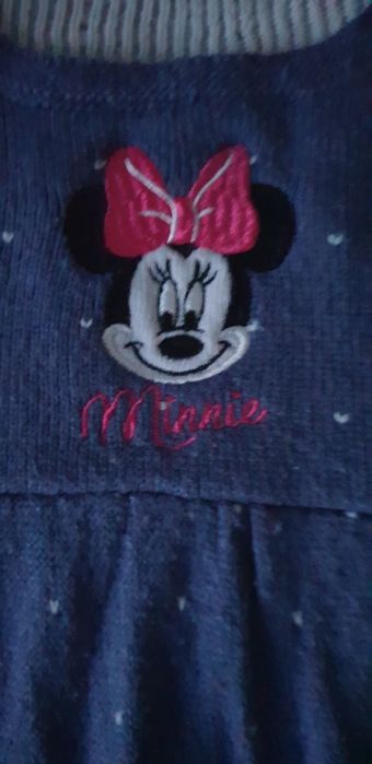 Sukienka Minnie Mouse r.92/98 Ciepła