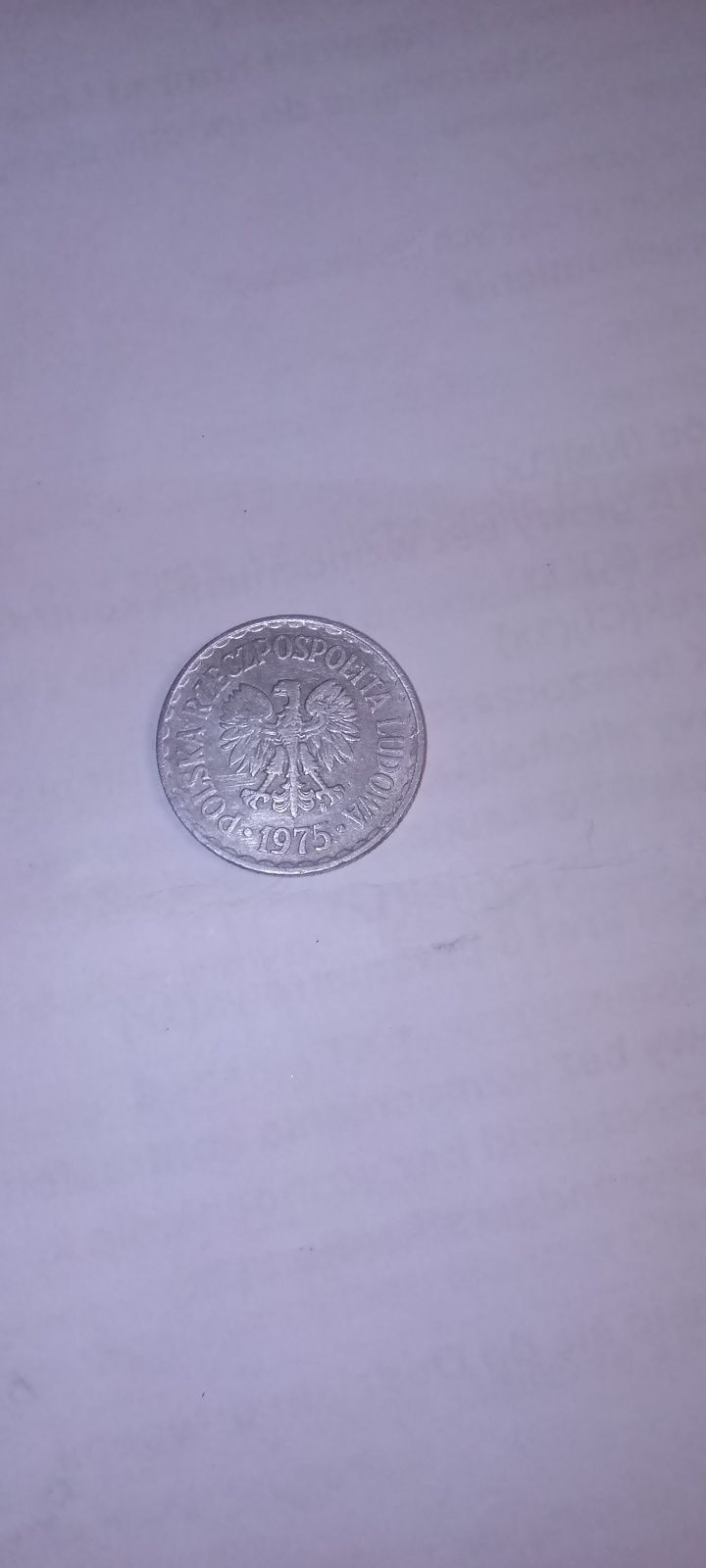 Monety  1 zł z roku 1975