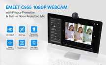 Webcam 1080P Web Camera com cancelamento de ruído no microfone PC/Mac