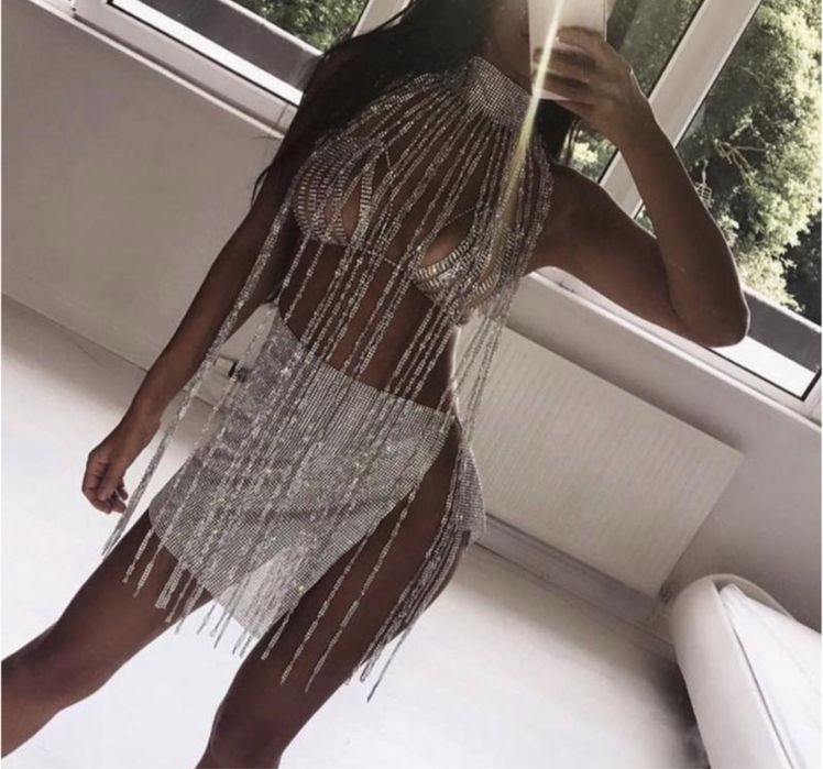 Стрази аксесуар, чокер у стразах, стрази плаття, прикраса для одягу